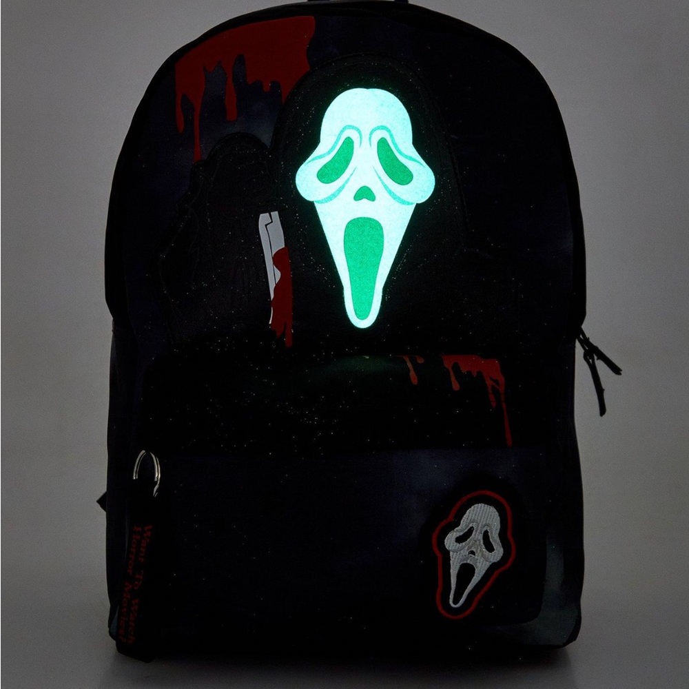 Scream Ghostface Glow In The Dark Backpack Hot Topic - Picture 2 of 6